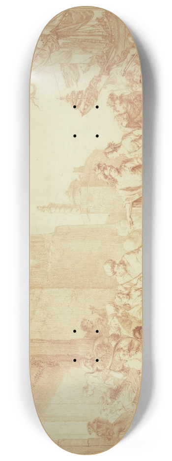 Arnold Houbraken - Empfang Helenas in Troja 8.25 inch art skate deck