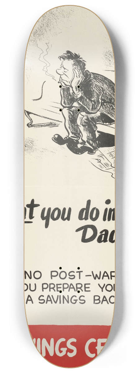 Ricky RCAF - What Didnt You Do in the War Daddy 8.25 inch art skate deck