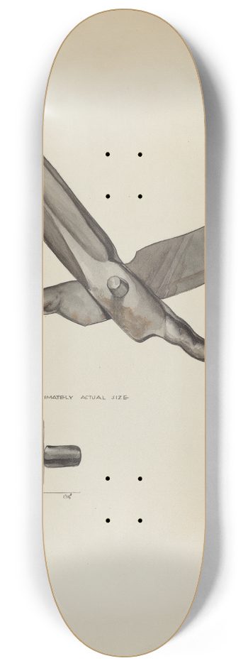 Roberta Elvis - Scissors 8.25 inch art skate deck