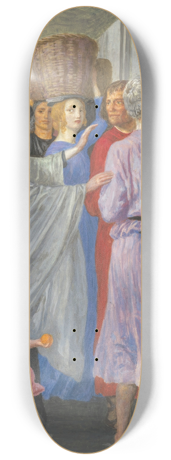 Robert Anning Bell - The Marriage at Cana 8.25 inch art skate deck