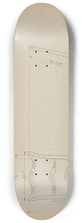 Robert Brigadier - Hitchcock Chair 8.25 inch art skate deck