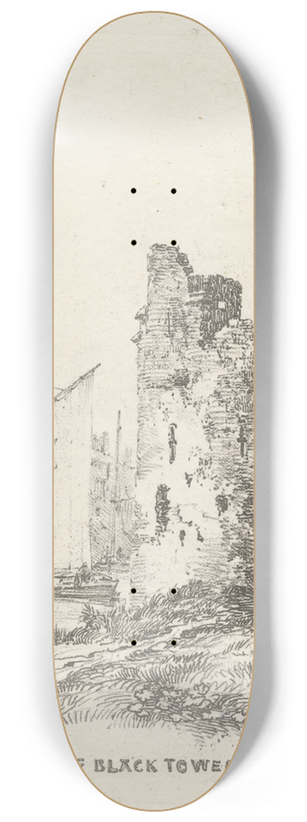 Robert Dixon - The Black Tower Norwich 8.25 inch art skate deck