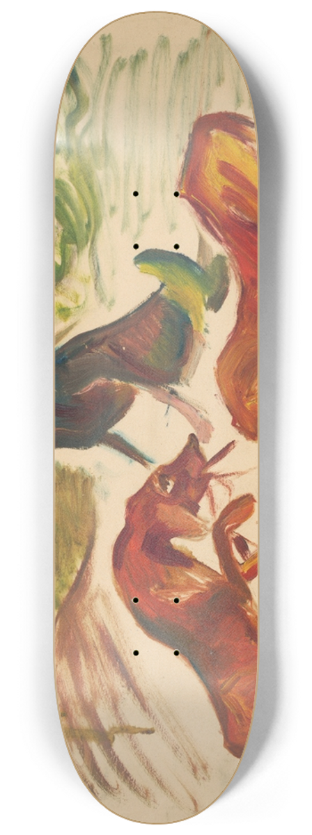 Arnold Peter Weisz-Kubnan - Dogs in a Landscape 8.25 inch art skate deck