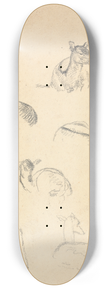 Robert Hills - Deer 8.25 inch art skate deck