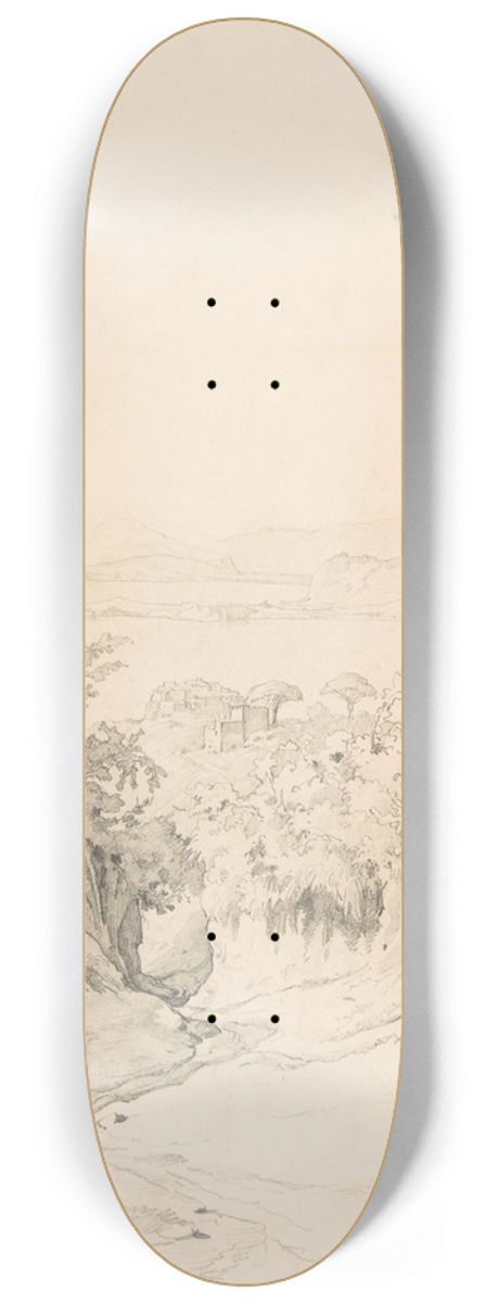 Robert Kummer - A view of Pozzuoli, seen from the Northeast 8.25 inch art skate deck