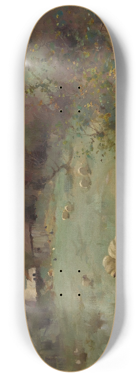 Robert Russell MacNee - Farmyard With Sheep Grazing 8.25 inch art skate deck