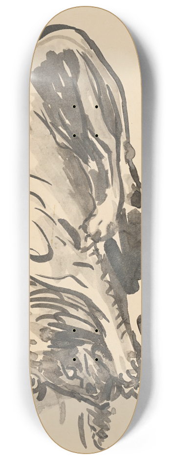 Arnold Peter Weisz-Kubnan - Lying dog 8.25 inch art skate deck