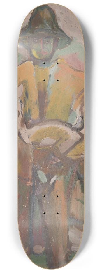 Arnold Peter Weisz-Kubnan - Man Carrying a Deer 8.25 inch art skate deck