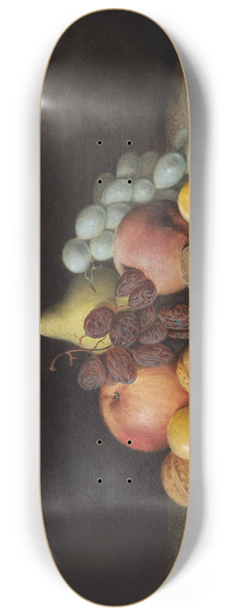 Robert S. Duncanson - Still Life with Fruit and Nuts 8.25 inch art skate deck