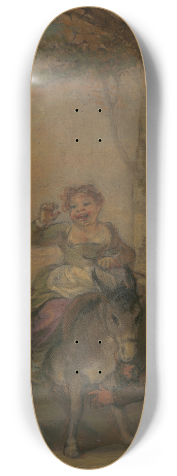 Robert Smirke - Illustration for Don Quixote (with figures on a donkey) 8.25 inch art skate deck