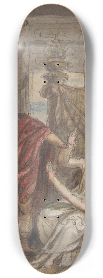 Robert Smirke - Study of a Soldier Attacking a Woman 8.25 inch art skate deck