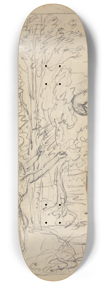 Robert Smirke - Study of a Woman, Imploring for the Return of Her Captive Child 8.25 inch art skate deck