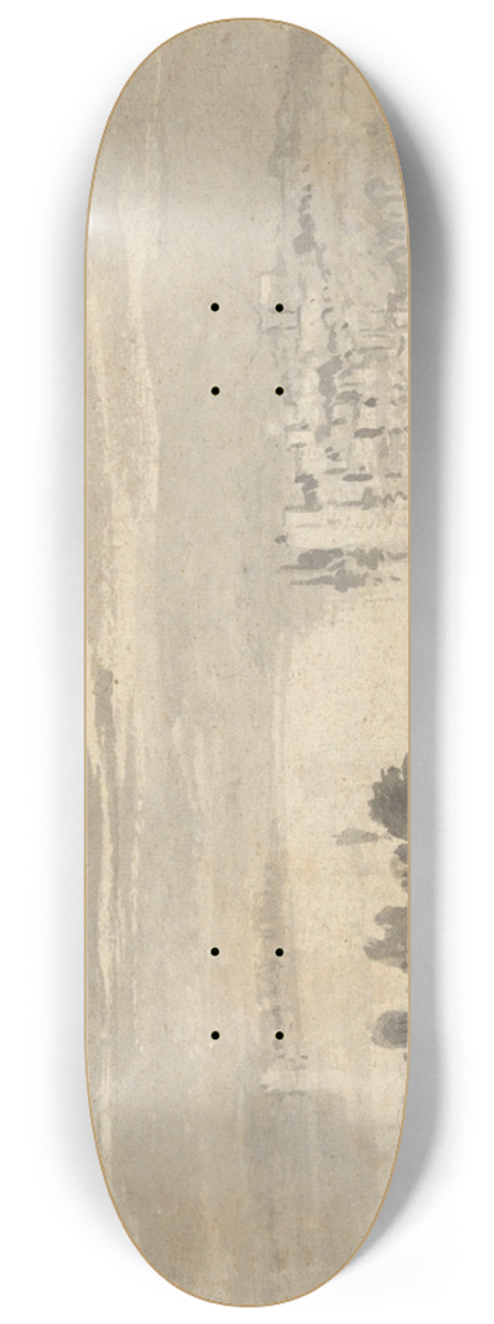 Robert Walter Weir - Landscape  Town on aBay 8.25 inch art skate deck