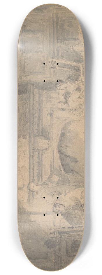 Robert Walter Weir - Study for The Bailey Family 8.25 inch art skate deck