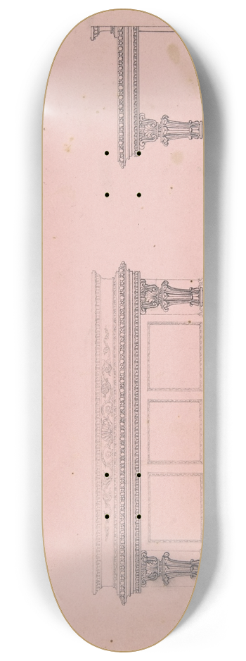 Robert William Hume - Designs for Sideboard with Elliptic Plinth 8.25 inch art skate deck