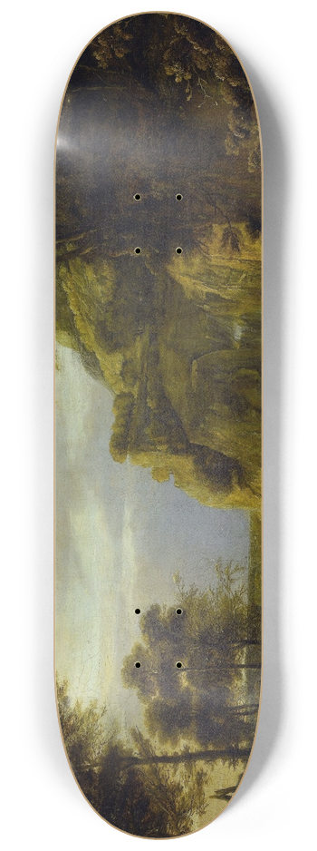 Roelant Roghman - Mountainous landscape with waterfall 8.25 inch art skate deck