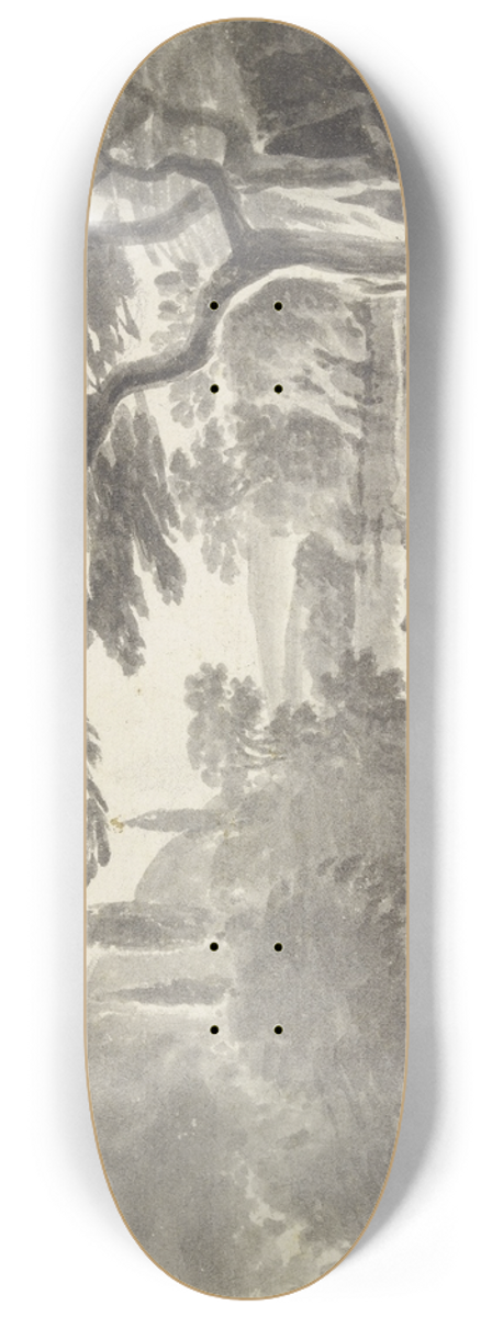 Roelant Roghman - Waldlandschaft mit Wasserfall 8.25 inch art skate deck