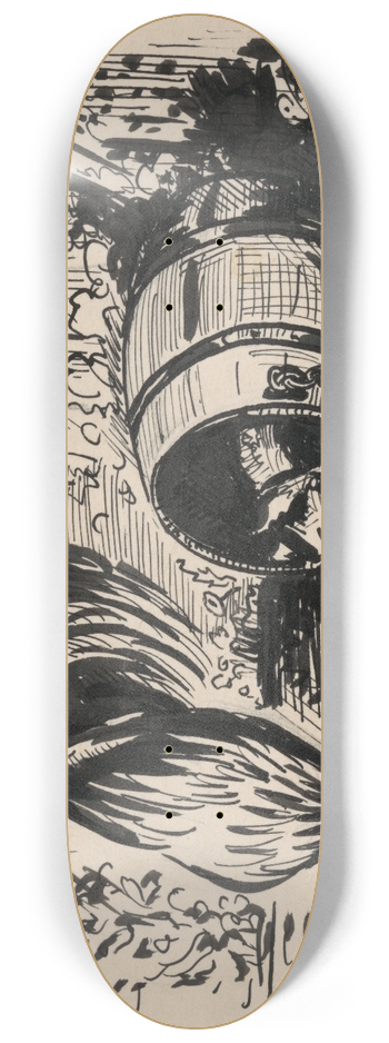 Arnold Peter Weisz-Kubnan - The Cock and the Dog 8.25 inch art skate deck