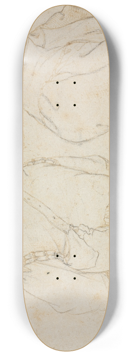 Roelant Savery - Two Bohemian Peasants in Half-Length 8.25 inch art skate deck