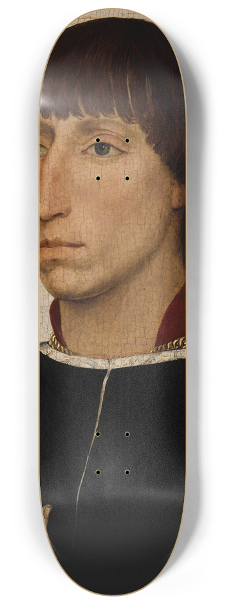 Rogier van der Weyden - Francesco dEste (born about 1429, died after July 20, 1486) 8.25 inch art skate deck