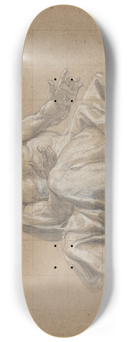 Roman 18th Century - An Elderly Man in Classical Drapery 8.25 inch art skate deck