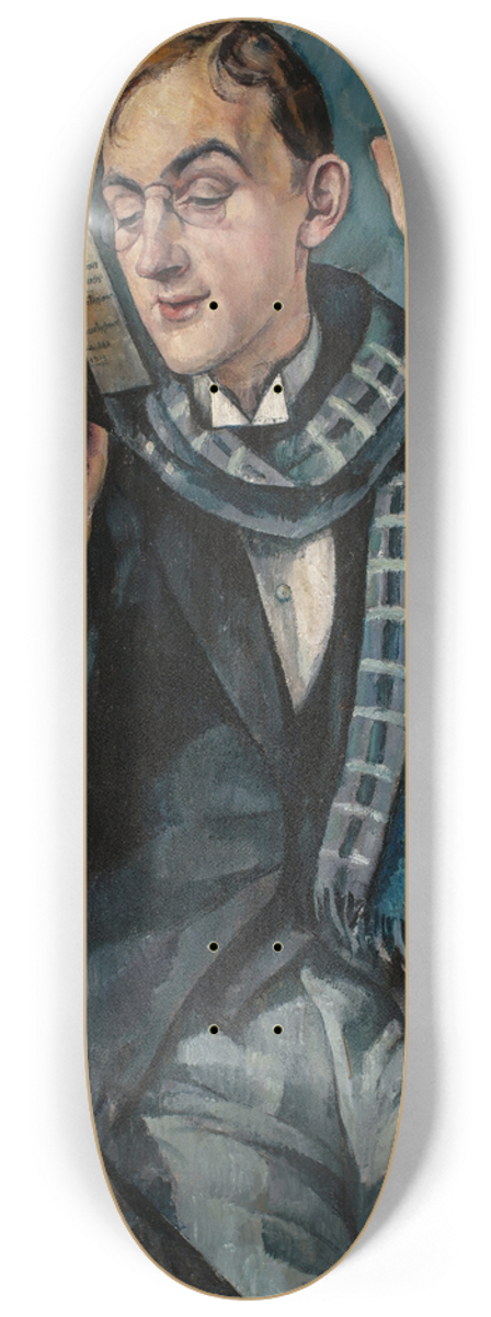 Roman Kramsztyk - Poeta: Portret Jana Lechonia 8.25 inch art skate deck