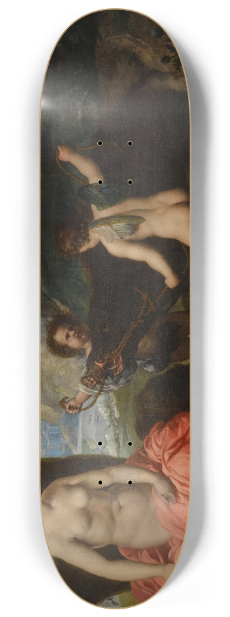 Roman School - Putti presenting Venus with the boar that killed Adonis 8.25 inch art skate deck