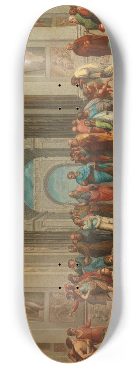 Roman School - The School of Athens 8.25 inch art skate deck