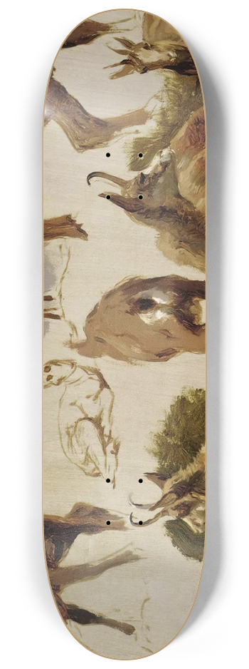 Rosa Bonheur - Studies Of An Isard 8.25 inch art skate deck