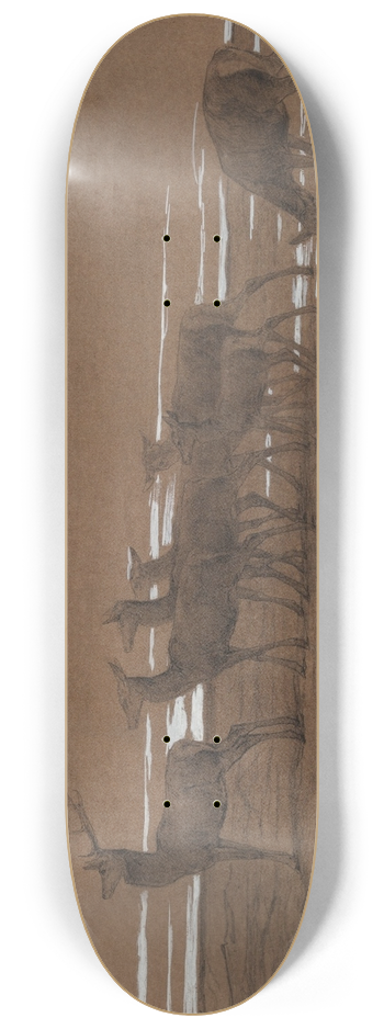 Rosa Bonheur - The leading stag 8.25 inch art skate deck