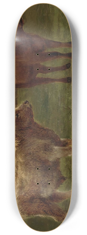 Rosa Bonheur - Two Cows Grazing 8.25 inch art skate deck
