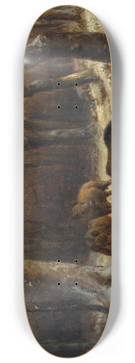 Rosa Bonheur - Wild Boars in the Snow 8.25 inch art skate deck