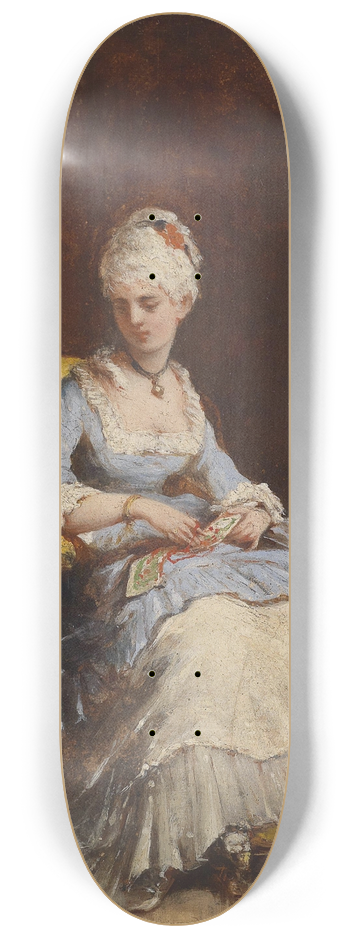 Rosa Schweninger - Junge Dame mit Hndchen 8.25 inch art skate deck