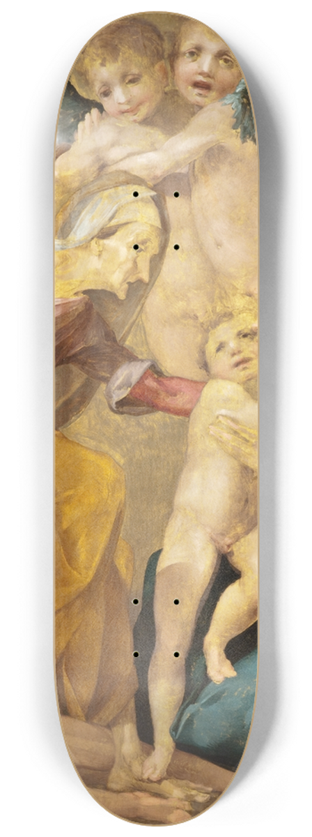Rosso Fiorentino - Allegory of Salvation with the Virgin and Christ Child, St. Elizabeth, the Young St. John the Baptist and Two Angels 8.25 inch art skate deck
