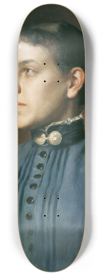 Rudolf Bacher - Dame Im Blauen Kleid Datierung 8.25 inch art skate deck