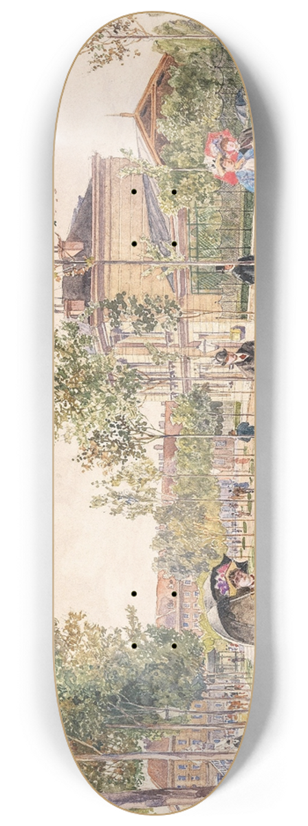 Rudolf Bernt - Sonntagsspaziergang am Stubenring 8.25 inch art skate deck