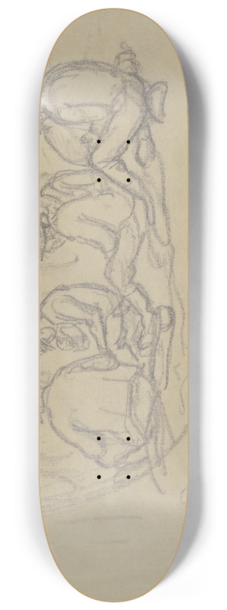 Rudolf Gudden - Resting forest workers 8.25 inch art skate deck