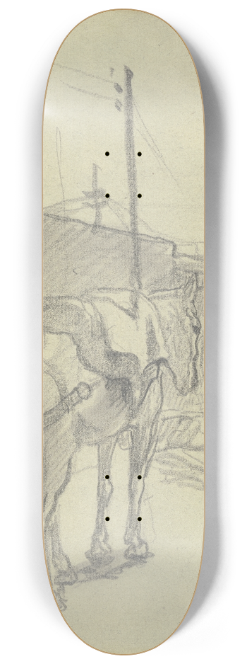 Rudolf Gudden - Square in Morocco. 8.25 inch art skate deck