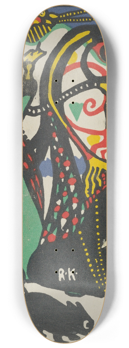 Rudolf Kalvach - Humorous Subject 2 8.25 inch art skate deck