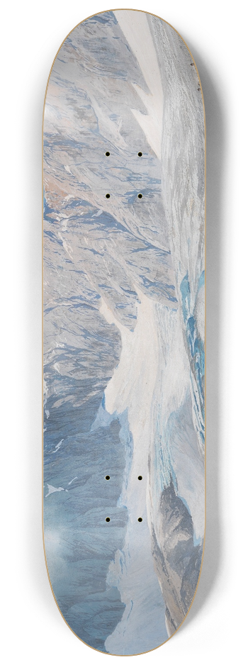 Rudolf Reschreiter - Auf dem Hllentalgletscher (mit Blick auf die Zugspitze) 8.25 inch art skate deck