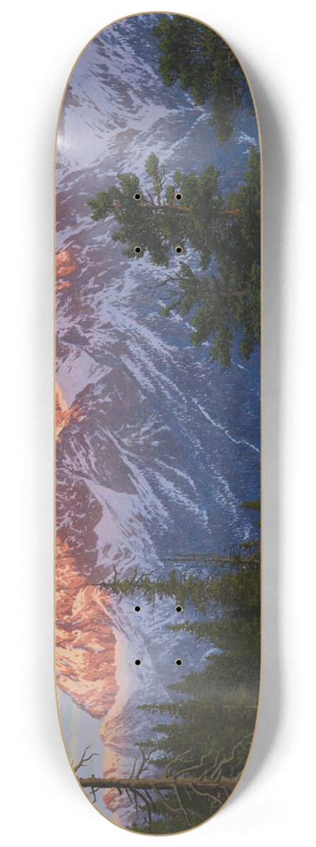 Rudolf Reschreiter - Winterliche Abendstimmung bei Mittenwald 8.25 inch art skate deck