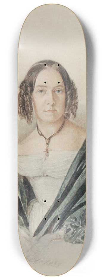 Rudolf von Alt - Damenportrt 8.25 inch art skate deck