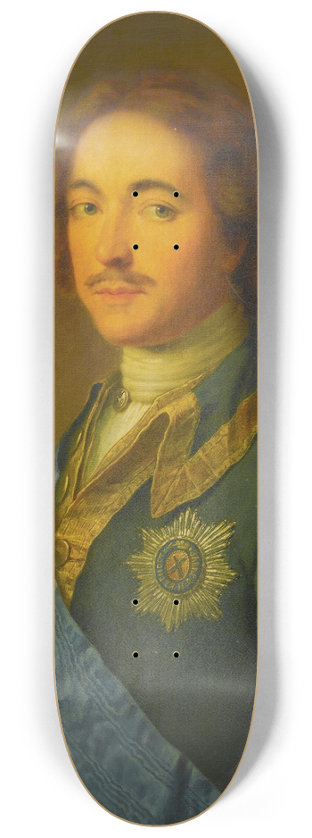 Russian School - Portrait Of Peter The Great 8.25 inch art skate deck