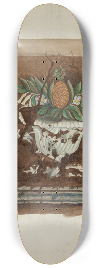 Ruth Buker - Wall Painting, Pineapple 8.25 inch art skate deck