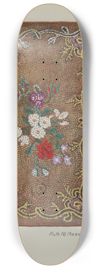 Ruth M. Barnes - Hooked Rug 8.25 inch art skate deck