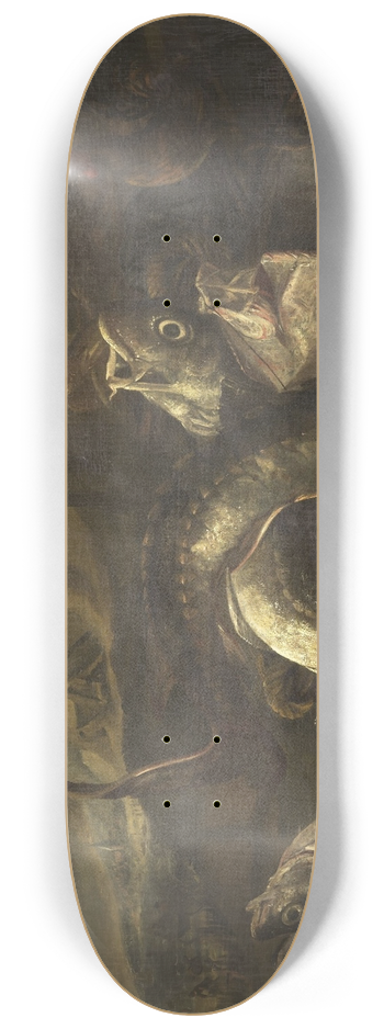 R. van Burgh - Still Life with Fish 8.25 inch art skate deck