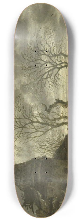 Salomon Rombouts - Winter scene 8.25 inch art skate deck