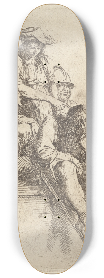 Salvator Rosa - Five Soldiers 8.25 inch art skate deck