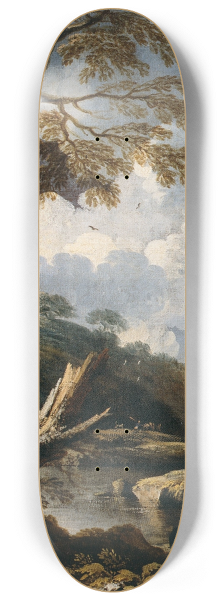 Salvator Rosa - Monks Fishing 8.25 inch art skate deck