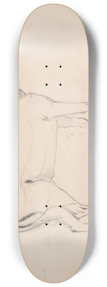 Samuel Daniell - Study of a Standing Deer 8.25 inch art skate deck
